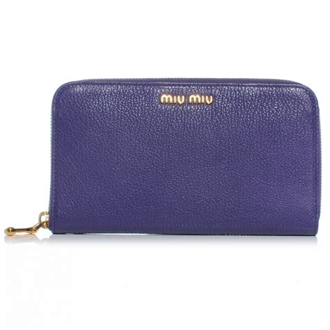 miu miu madras zip around leather wallet|Large Madras leather wallet .